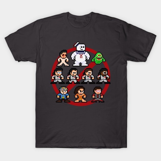 Ghostbusters 8bit Pixel Art T-Shirt by 8-BitHero